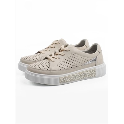 03-C322-2A BEIGE Полуботинки летние женские (натуральная кожа)