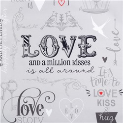 Полотенце «Этель» Love 40×67 см, 100% хлопок, саржа 190 г/м²