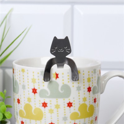 Ложка чайная сребро Котик / MJ028 /уп 400/
