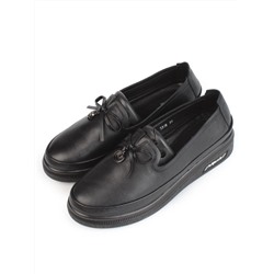 03-5318 BLACK Полуботинки женские (натуральная кожа)