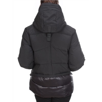 21068 BLACK Куртка зимняя женская FLANCE ROSE (200 гр. холлофайбера)