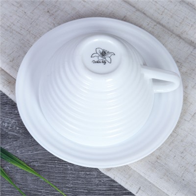 Чайный набор 12 предметов 230 мл Риф белая / N-BWB230BWBD60-6 (WHITE) /уп 8/