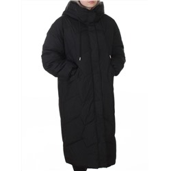 8883 BLACK Пальто зимнее женское (150 гр. холлофайбер)