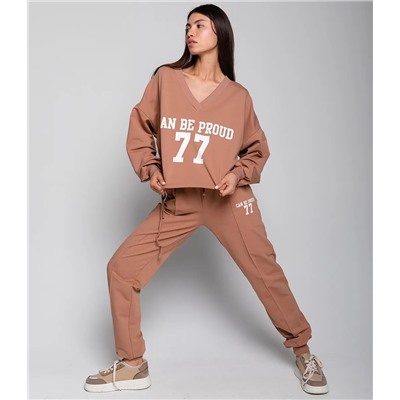 Спортивный костюм #ОБШ1885, карамельный