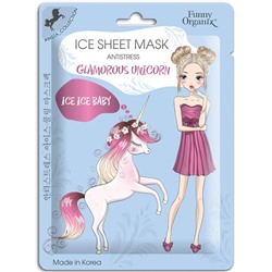 GLAMOROUS UNICORN Маска тканевая ледяная, снимающая стресс кожи 25г (Ю.Корея)