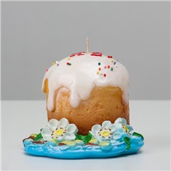 Свеча декоративная «Пасхальный кулич на подставке», 11×9 см, 270 г