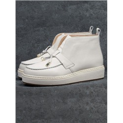 01-5172-3 BEIGE Ботинки женские демисезонные (натуральная кожа, байка)