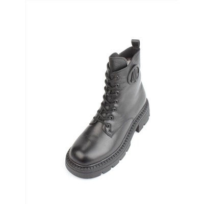 04-M3-1476 BLACK Ботинки зимние женские (натуральная кожа, натуральный мех)