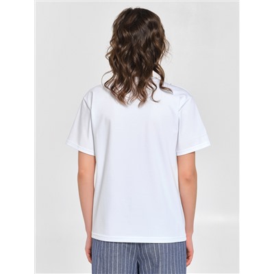 Футболка белая с принтом