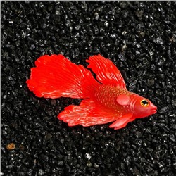 Декор для аквариума «Бойцовая рыбка», 8×1.5×5.2 см, с неоновым эффектом, красный