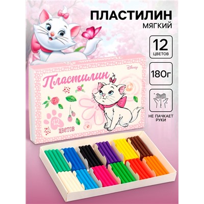 Пластилин 12 цветов 180 г «Мари», Коты-аристократы