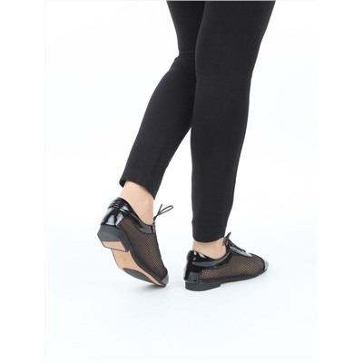 03-H17C-30AG BLACK Полуботинки женские (натуральная кожа)