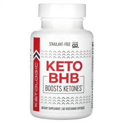 KetoLogic, Keto BHB, 60 вегетарианских капсул