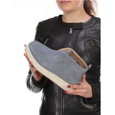 01-5173-6 GRAY/BLUE Ботинки демисезонные (натуральная замша, байка)