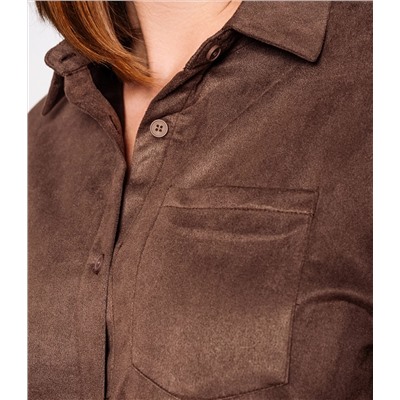 Рубашка #КТ1320, шоколадный
