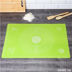 Силиконовый коврик 64х45 см / UT-100-B /уп 100/ зеленый 0,262