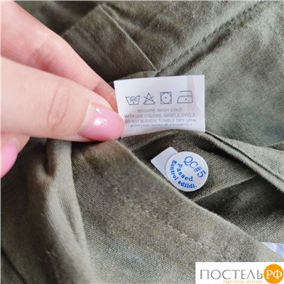 Покрывало HAMPTON 35% лён,35%тенсель,30% хлопок olive (оливковый) 240X260, 50х70 (2шт.) CASUAL AVENUE / Lappartement