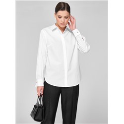 Блузка белая с запонками