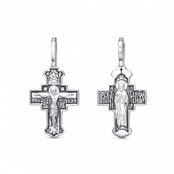 Крест (прп.Сергий) из серебра литье частичное чернение