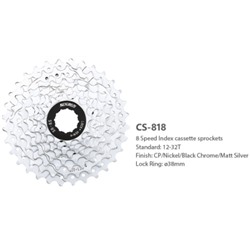 Кассета 8I, 8S Диапазон звёзд 11-32T, Никель CP, SUNRUN /уп 25/50/