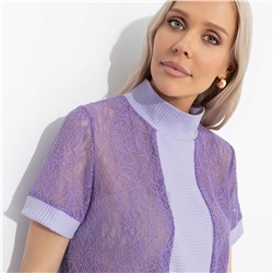 Футболка комбинированная, Фирменное приветствие (сиреневый)