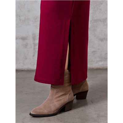 Платье женское с длинным рукавом Марсала