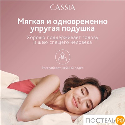 CASSIA  Подушка стег КАЛАХАРИ 50х70,1пр.,хл./вербл.шерсть/микровол.