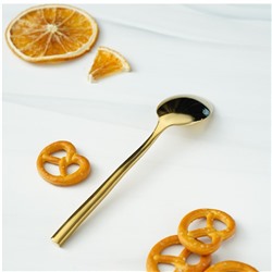 Ложка чайная Magistro Kolos, длина 14 см, нержавеющая сталь, золотистая