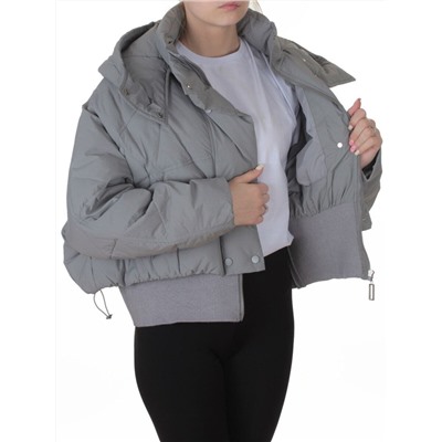 H24-033 GRAY Куртка пуховая зимняя женская (пух)