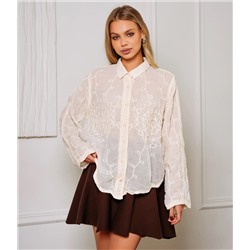Блуза #КТ809 (5), светло-бежевый