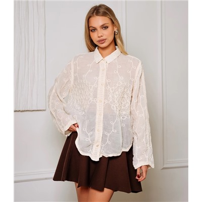 Блуза #КТ809 (5), светло-бежевый