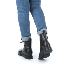 04-M3-1492 BLACK Ботинки зимние женские (натуральная кожа, натуральный мех)