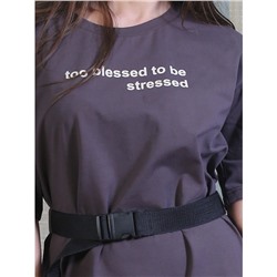 Платье женское too blessed to be stressed КЛП1455П2 коричневый