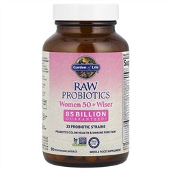Garden of Life, RAW Probiotics, для женщин от 50 лет, 90 вегетарианских капсул