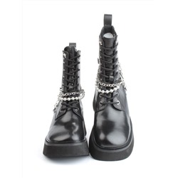 01-GZ6190-L61 BLACK Ботинки демисезонные женские (натуральная кожа)