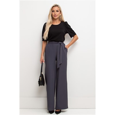 Блузка чёрная с рукавами-фонарики Элест №4