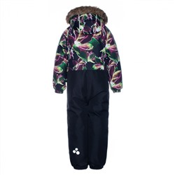 Зимний комбинезон для девочки FENNO 36240030-91709 черный HUPPA