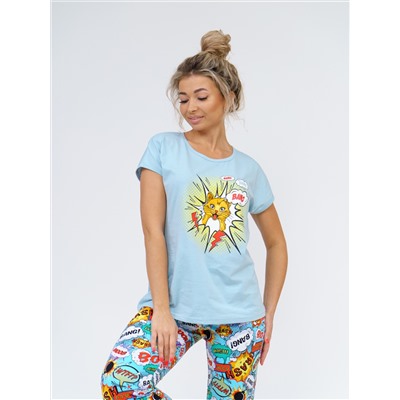 800 Пижама "Взрыв/Голубой"