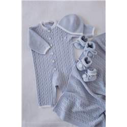 Плед вязаный шерстяной №9 Г Арт. 8083