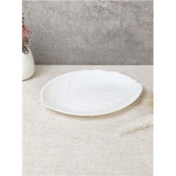 Тарелка плоская 190 мм десертная Лист  WL75 (white) (уп 6/48)