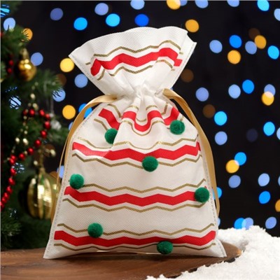 Мешок Помпоны Белый