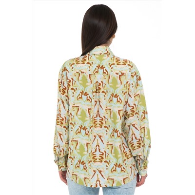 Рубашка жёлтая с принтом