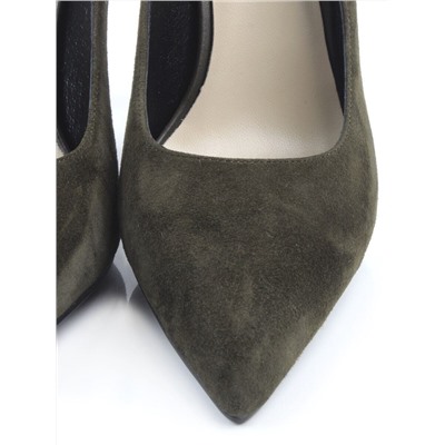 06-A88A-631LY DK. GREEN Туфли женские (натуральная замша)