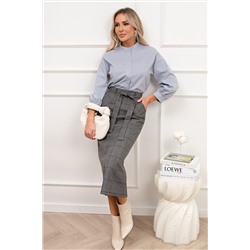 Юбка серая в клетку Скания №3