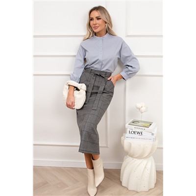 Юбка серая в клетку Скания №3