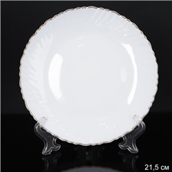 Тарелка обеденная 215 мм ЗОЛОТО Классика / LHP-85 (White Gold ) /уп 48/