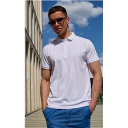 Футболка-поло мужская однотонная P211-07-243 белая
