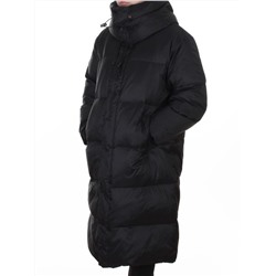 3063 BLACK Пальто пуховое женское оверсайз (утиный пух)