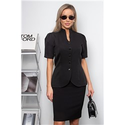 Жакет чёрный с рукавом-фонарик Анис №1