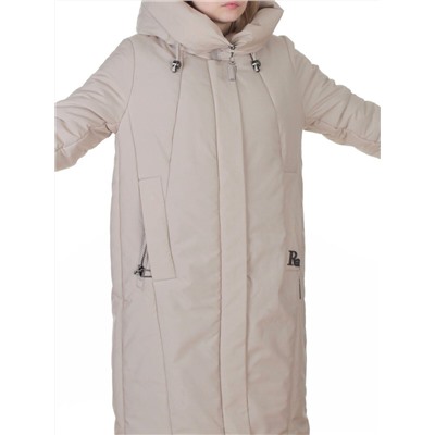 M-9098 BEIGE Пальто зимнее женское (верблюжья шерсть, 120 гр. холлофайбер)